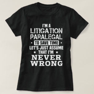 Camiseta Assistente de litígio