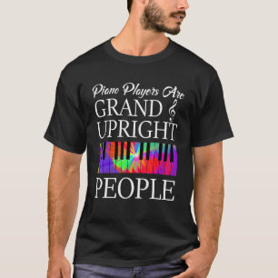 Camiseta Assistente de Música Musical do Piano Player Instr