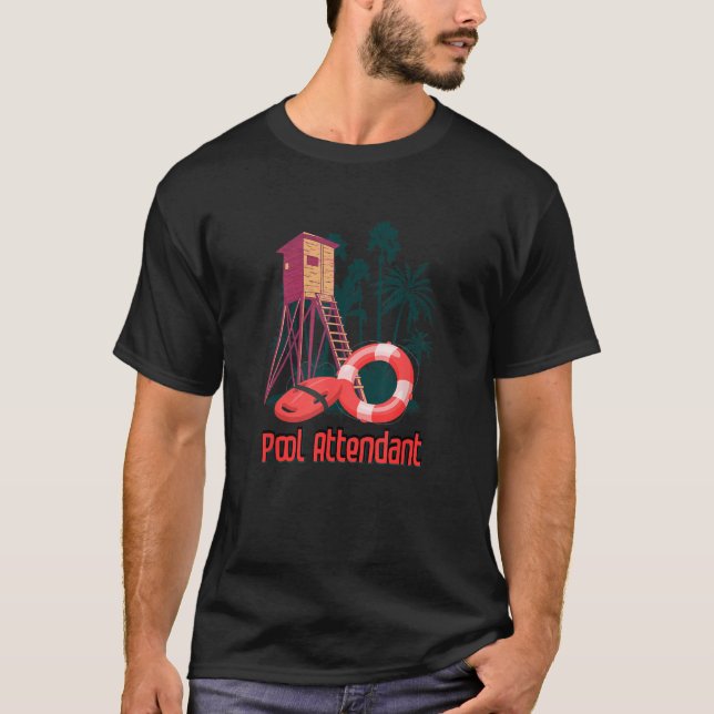 Camiseta Assistente de piscina para Nadar Resgate Swimmer B (Frente)