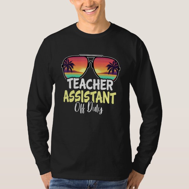 Camiseta Assistente de Professores em Descarga de óculos de (Frente)