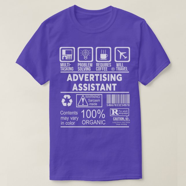 CAMISETA ASSISTENTE DE PUBLICIDADE NICE DESIGN 2017 (Frente do Design)