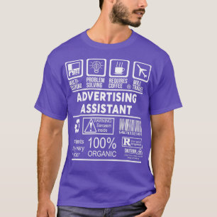 CAMISETA ASSISTENTE DE PUBLICIDADE NICE DESIGN 2017