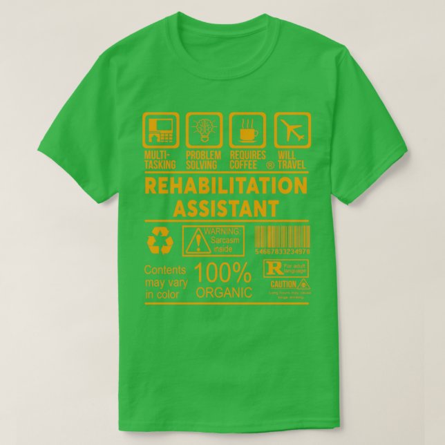 CAMISETA ASSISTENTE DE REABILITAÇÃO NICE DESIGN 2017 (Frente do Design)
