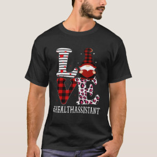Camiseta Assistente de Saúde Adoro Mulheres Leopardo Apreci