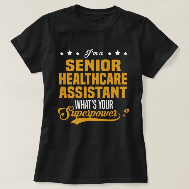 Camiseta Assistente de saúde do mais velho (Frente do Design)