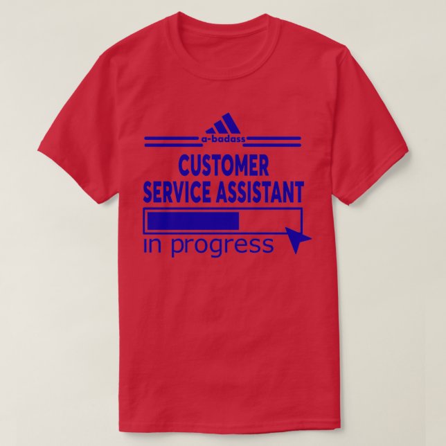 CAMISETA ASSISTENTE DE SERVIÇO AO CLIENTE (Frente do Design)