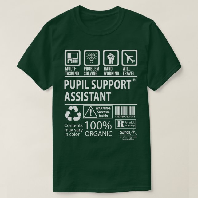 Camiseta Assistente de suporte para alunos (Frente do Design)