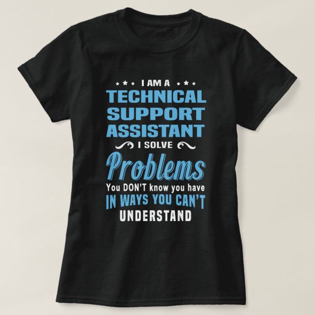 Camiseta Assistente de suporte técnico (Frente do Design)