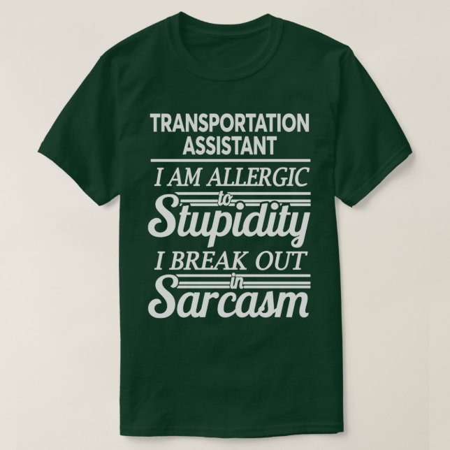 CAMISETA ASSISTENTE DE TRANSPORTE (Frente do Design)