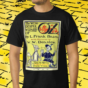 Camiseta Assistente de Vintagem de Oz Book Cobrir Art, Pág