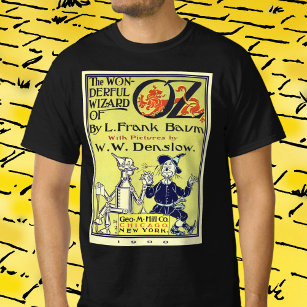 Camiseta Assistente de Vintagem de Oz Book Cobrir Art, Pági