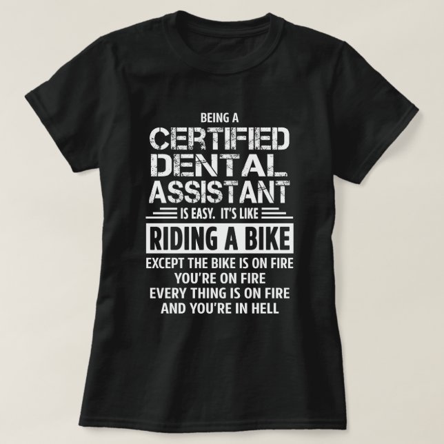 Camiseta Assistente Dental Certificado (Frente do Design)