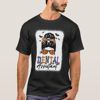Camiseta Assistente Dentária Coque Desarrumado Assustador D