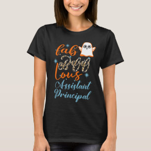 Camiseta Assistente Diretor Halloween Fab Boo Lous Lepard