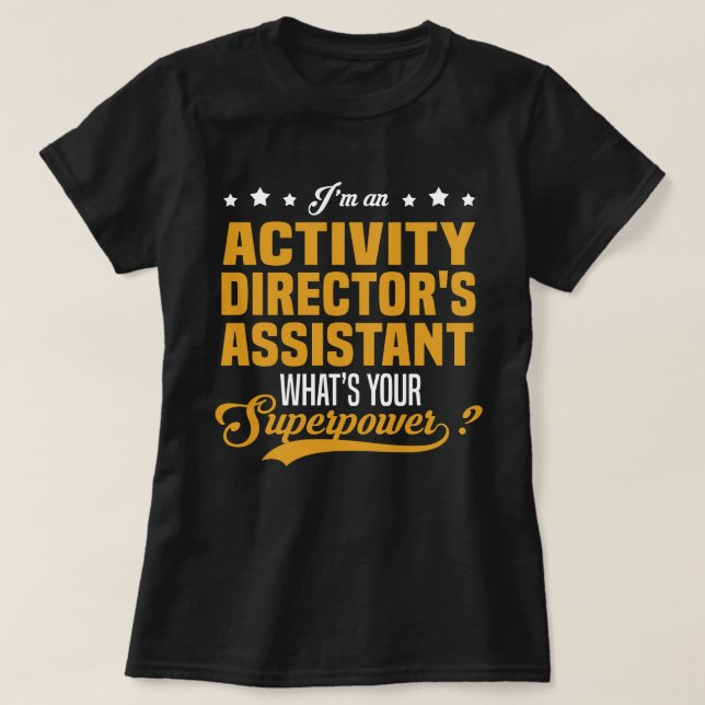 Camiseta Assistente do Diretor de Atividade (Frente do Design)