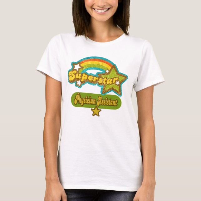 Camiseta Assistente do médico da estrela mundial (Frente)
