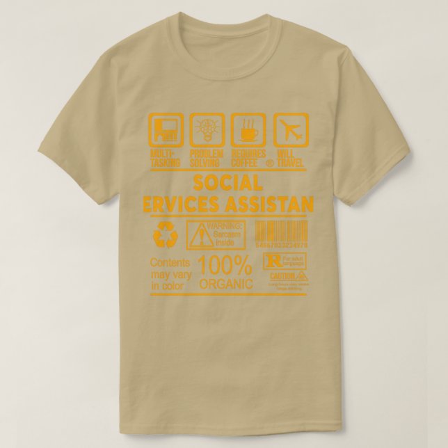CAMISETA ASSISTENTE DOS SERVIÇOS SOCIAIS NICE DESIGN 2017 (Frente do Design)