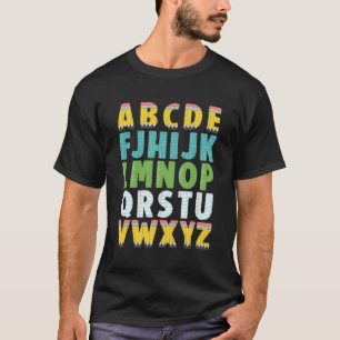 Camiseta Assistente Elementar de Professores Prek Alfabeto