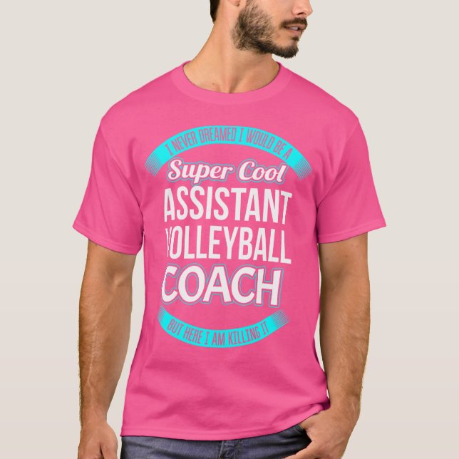 Camiseta Assistente Engraçado de Treinador de Voleibol (Frente)