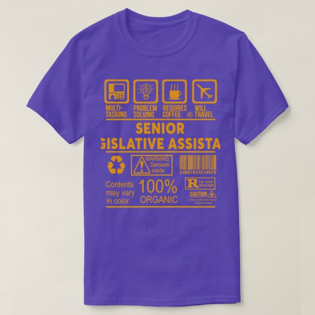 Camiseta ASSISTENTE LEGISLATIVO DO mais velho NICE DESIGN 2 (Frente do Design)