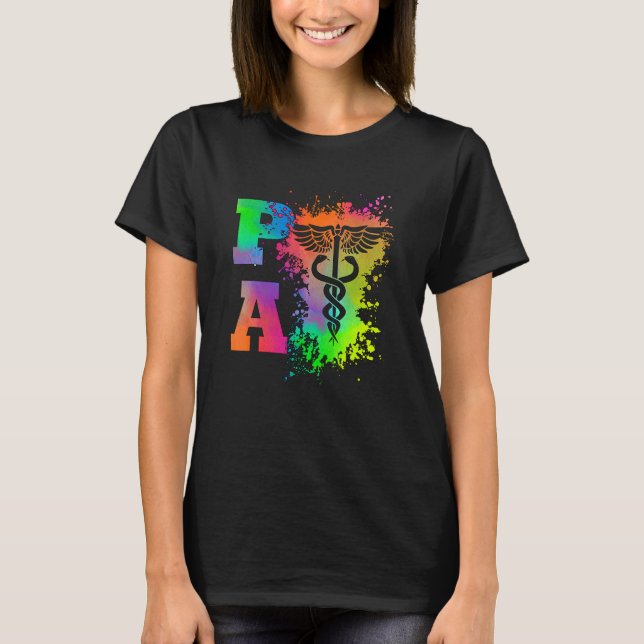 Camiseta Assistente médico Caduceus PA (Frente)