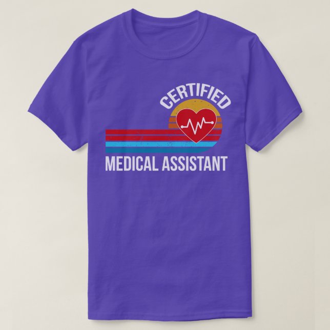 Camiseta Assistente médico certificado (Frente do Design)