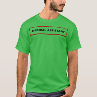 Camiseta Assistente médico com quadro vermelho