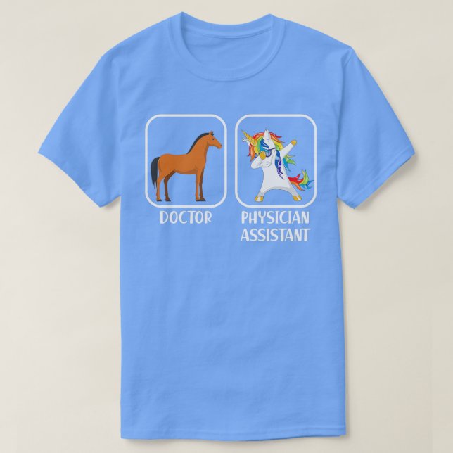 Camiseta Assistente Médico Dabbing Unicorn vs Dr Funn (Frente do Design)