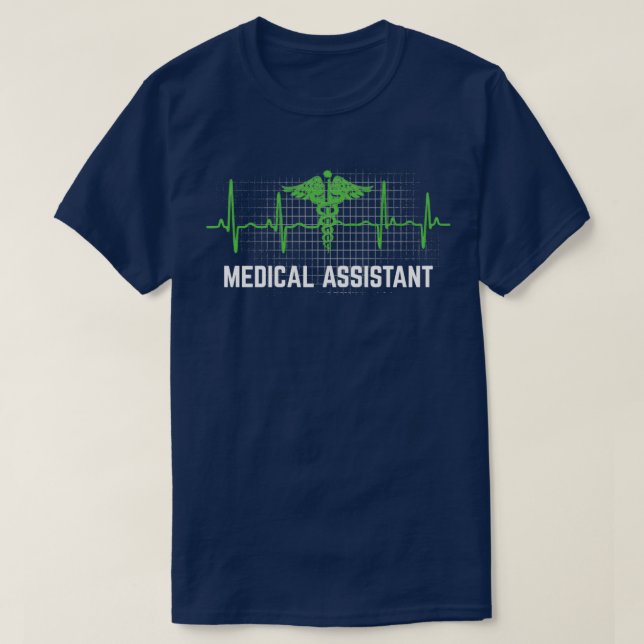 Camiseta Assistente médico de pulsação (Frente do Design)