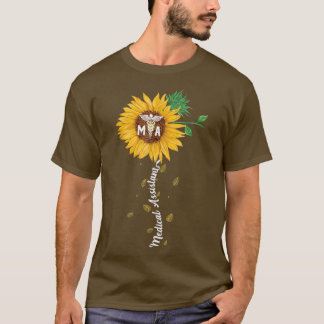 Camiseta Assistente médico Engraçado de Girassol Número
