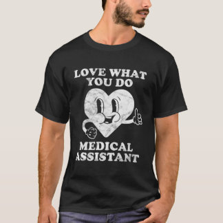 Camiseta Assistente Médico Ou Ajuda Médica Da Retro Vintage