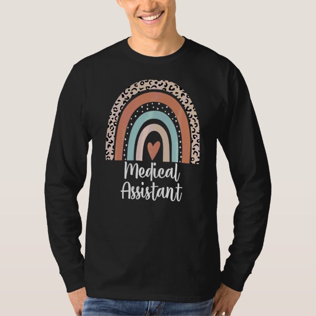 Camiseta Assistente médico Rainbow Leopard Dr Nur (Frente)