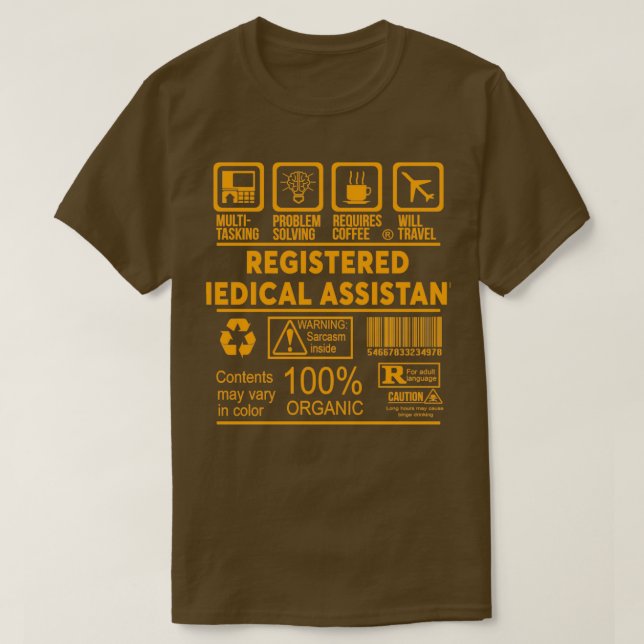 CAMISETA ASSISTENTE MÉDICO REGISTRADO NICE DESIGN 2017 (Frente do Design)