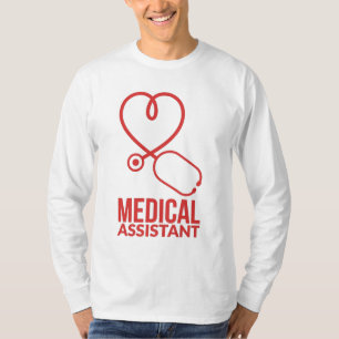 Camiseta Assistente Médico RN Estetoscópio de Enfermeira