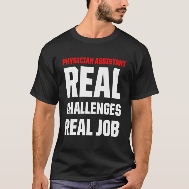 Camiseta Assistente médico - Trabalho real certificado Pa (Frente)
