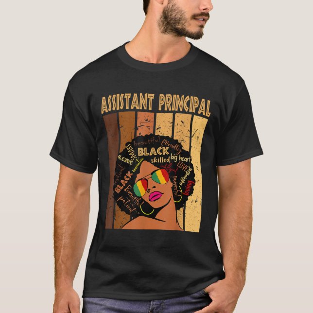 Camiseta Assistente Principal Afro-Africana Black Histo (Frente)
