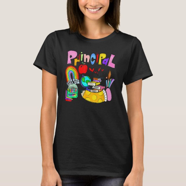 Camiseta Assistente Principal de Volta às Aulas Desenhado à (Frente)