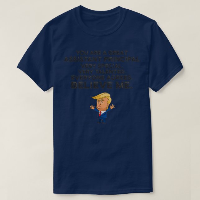 Camiseta Assistente Principal Funny Trump (Frente do Design)