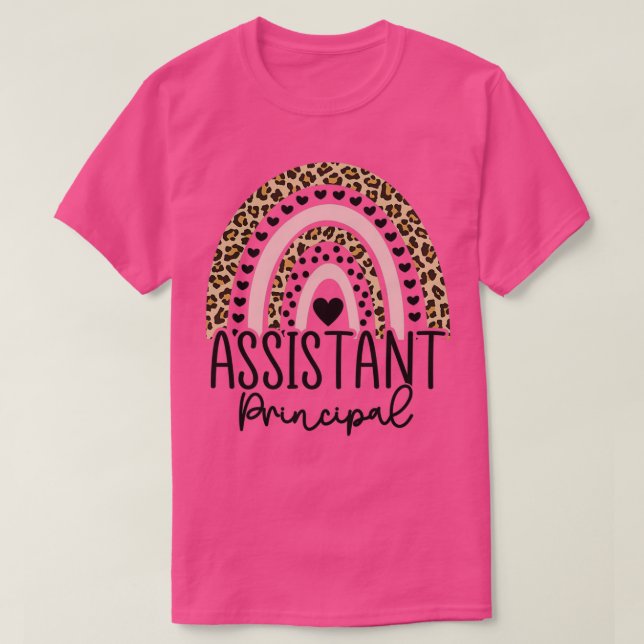 Camiseta Assistente Principal Leopard Rainbow Assistant Pri (Frente do Design)