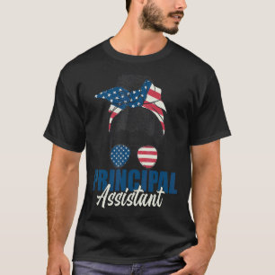 Camiseta Assistente Principal Messy Bun Branqueou O Sinaliz