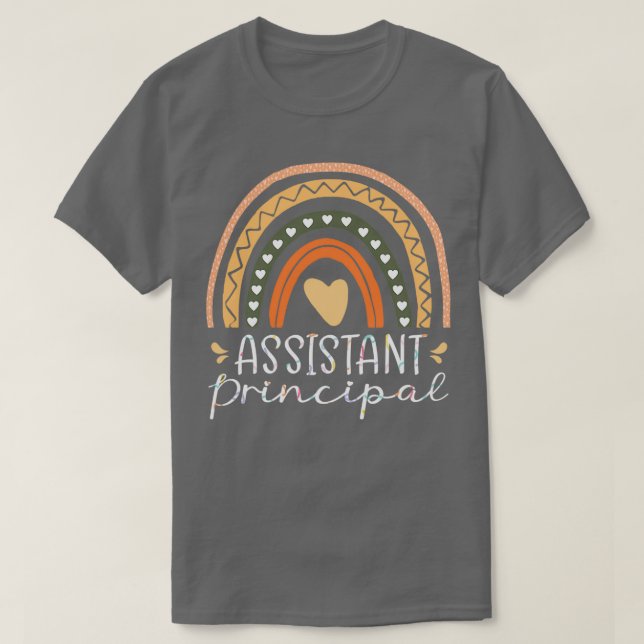 Camiseta Assistente Principal Trabalhador Escolar Cute Rain (Frente do Design)