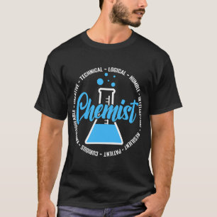 Camiseta Assistente químico de química de trabalho 1