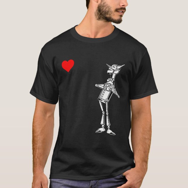 Camiseta Assistente Retrovisor Clássico De Oz Gifts Tin Man (Frente)