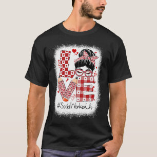 Camiseta Assistente Social Ama Mensagem de Dia de os namora