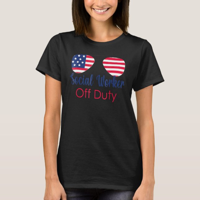 Camiseta Assistente Social Americano Fora de Serviço no Últ (Frente)