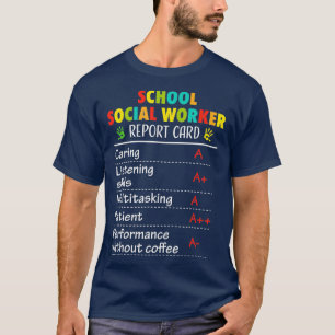 Camiseta Assistente social escolar Engraçado Presente para