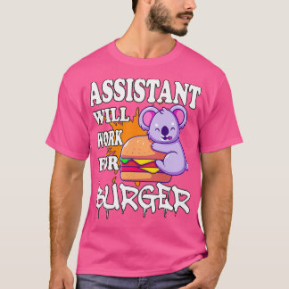Camiseta Assistente trabalhará para Burger Classic TShirt