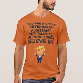 Camiseta Assistente Veterinário Funny Trump