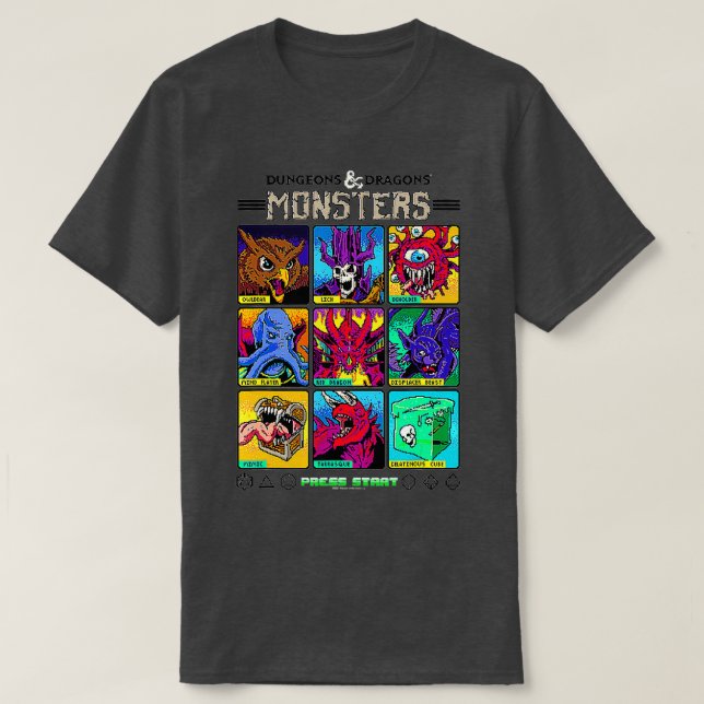 Camiseta Assistentes de Dungeons Dragon do Monstro Costeiro (Frente do Design)