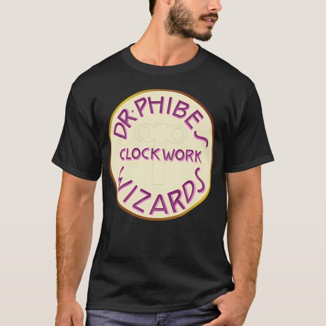 Camiseta Assistentes de Trabalho de Bloqueio do Dr. Phibes (Frente)